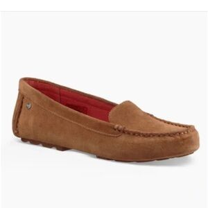 UGG Milana Water Resistant Women's Chestnut Suede Slip Ons Sz 7.5